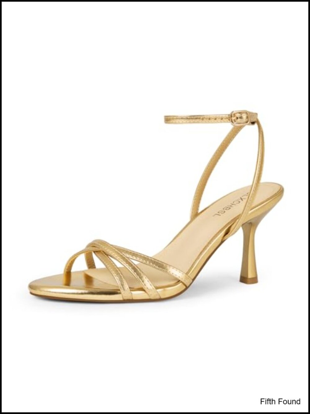 Kitten Heels Open Toe Strappy Sandals Ankle Strap 3 Inch Heel Padded Insole